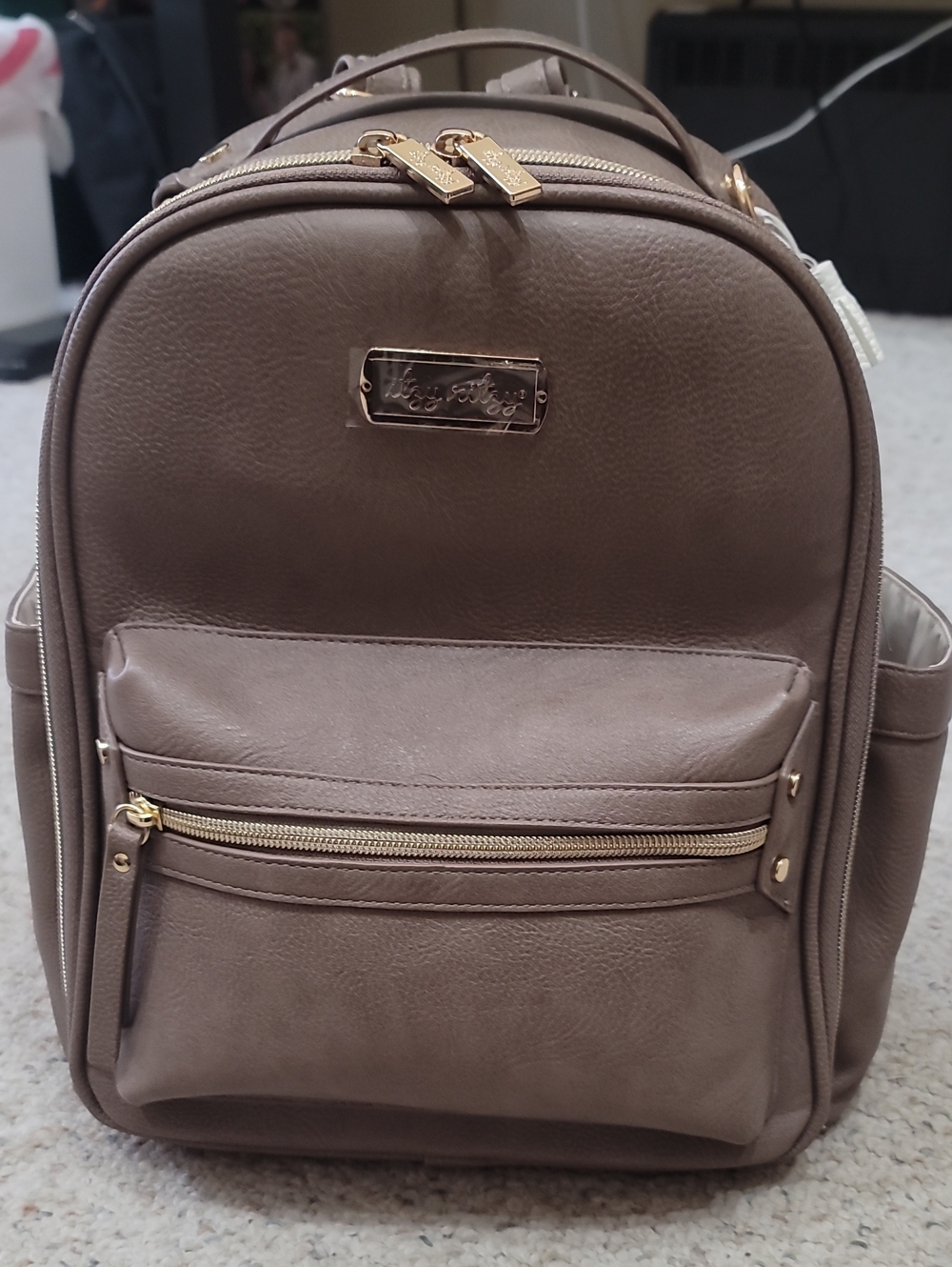 Itzy Ritzy Mini Taupe Backpack